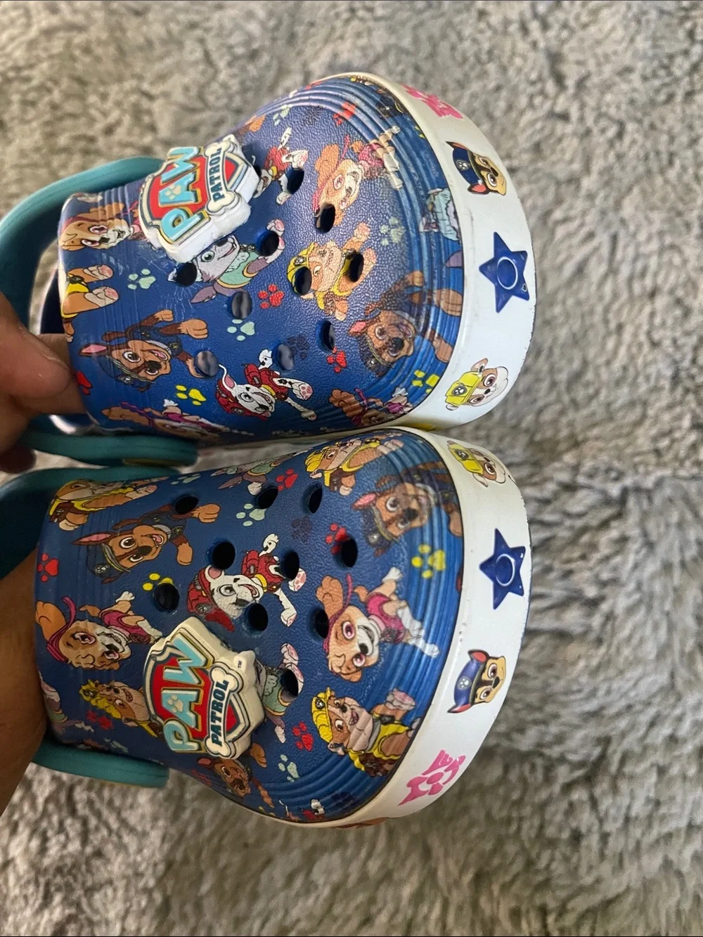 Crocs Paw Patrol Blue Character Slip-On Clogs with Heel Strap